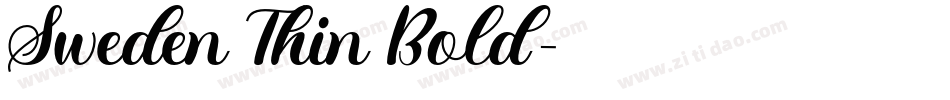 Sweden Thin Bold字体转换